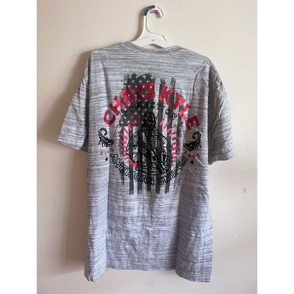 Affliction Chris Kyle American Sniper Graphic T-Shirt Gray 2XL - Picture 2 of 6